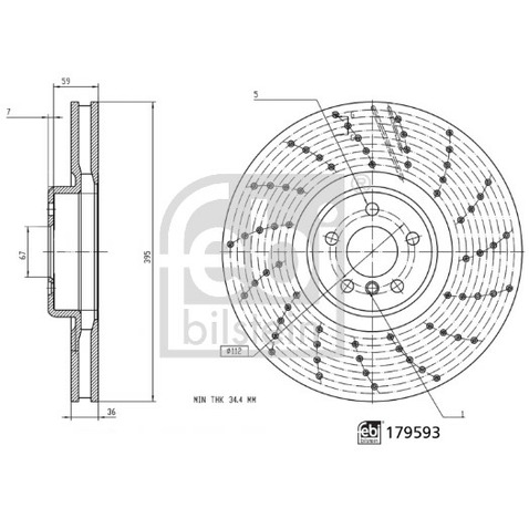 Tarcza hamulcowa FEBI BILSTEIN 179593