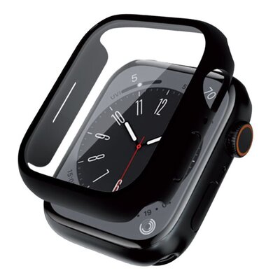 Crong Hybrid Watch Case - Etui ze szkłem Apple Watch 44mm (Black)