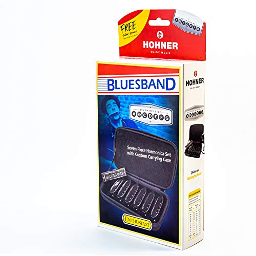 Hohner 1501/7 Bluesband 7 Pack Harmonicas with Case