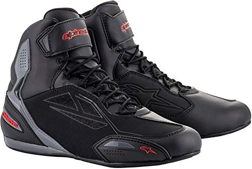Buty motocyklowe Alpinestars Faster-3 Drystar Shoes Black Gray Red, Czarny/Szary/Czerwony, 38