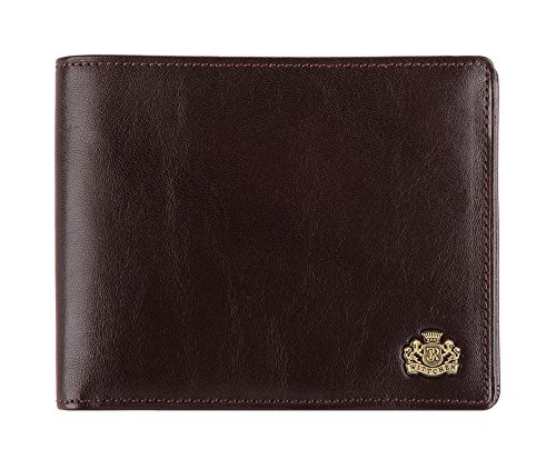 Portfel WITTCHEN ze skóry bydlęcej | Kolekcja: Arizona | wykonane z wysokiej jakości materiałów | elegancki i klasyczny | Brązowy | 13x10,5 cm