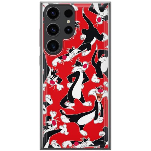 ERT GROUP etui na telefon Samsung S23 ULTRA, case oryginalny i oficjalnie licencjonowany przez Looney Tunes, wzór Sylvester 006, optymalnie dopasowane, plecki z TPU częściowo przeźroczyste