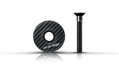 Riesel Design - Czapka STEM - Wysokiej jakości Carbon korek kierowniczy + anodowane aluminium - 6gr !!!! Rozmiar 1 1/8'' - Carbon