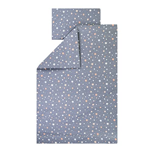 Julius Zöllner Jersey - pościel dziecięca 100 x 135 + 40 x 60 cm, 2-częściowy zestaw poszewek na kołdrę i poszewki na poduszkę, 100% bawełna dżersejowa, z zamkiem błyskawicznym, Standard 100 by