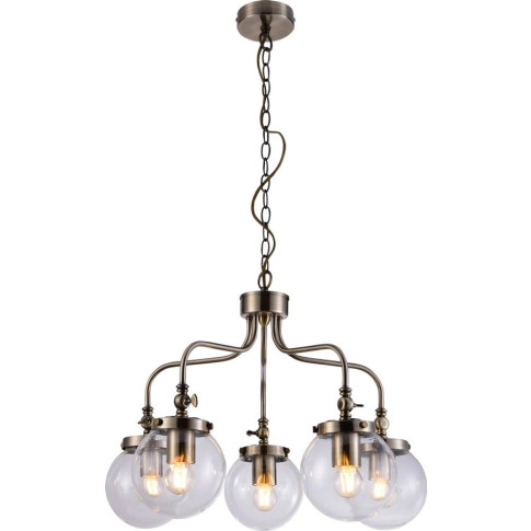 Metalowy żyrandol 5-ramienny patyna P9-R52