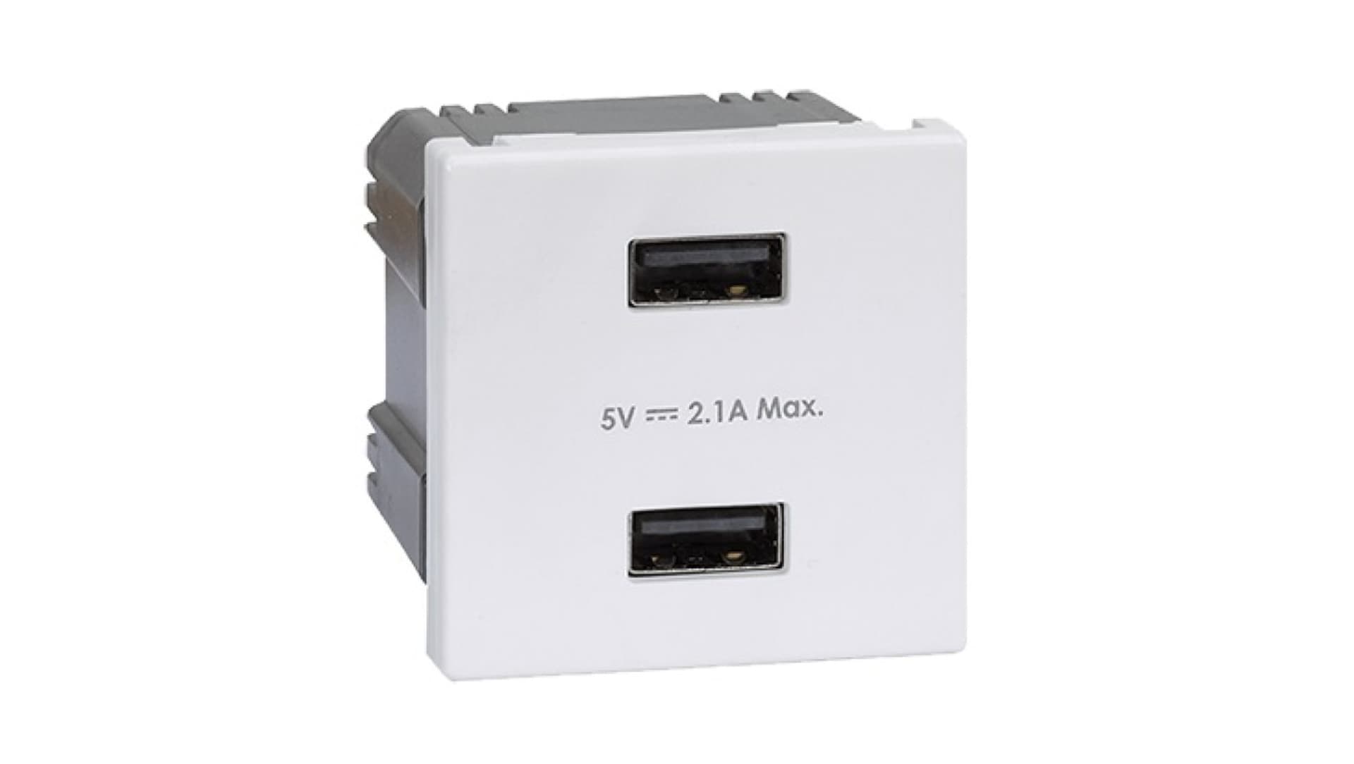 Kontakt Simon Simon Connect Ładowarka USB K45 gniazdo typ A 5V/2,1A czysta biel K126E/9 TSC-K126E-9 K126E/9