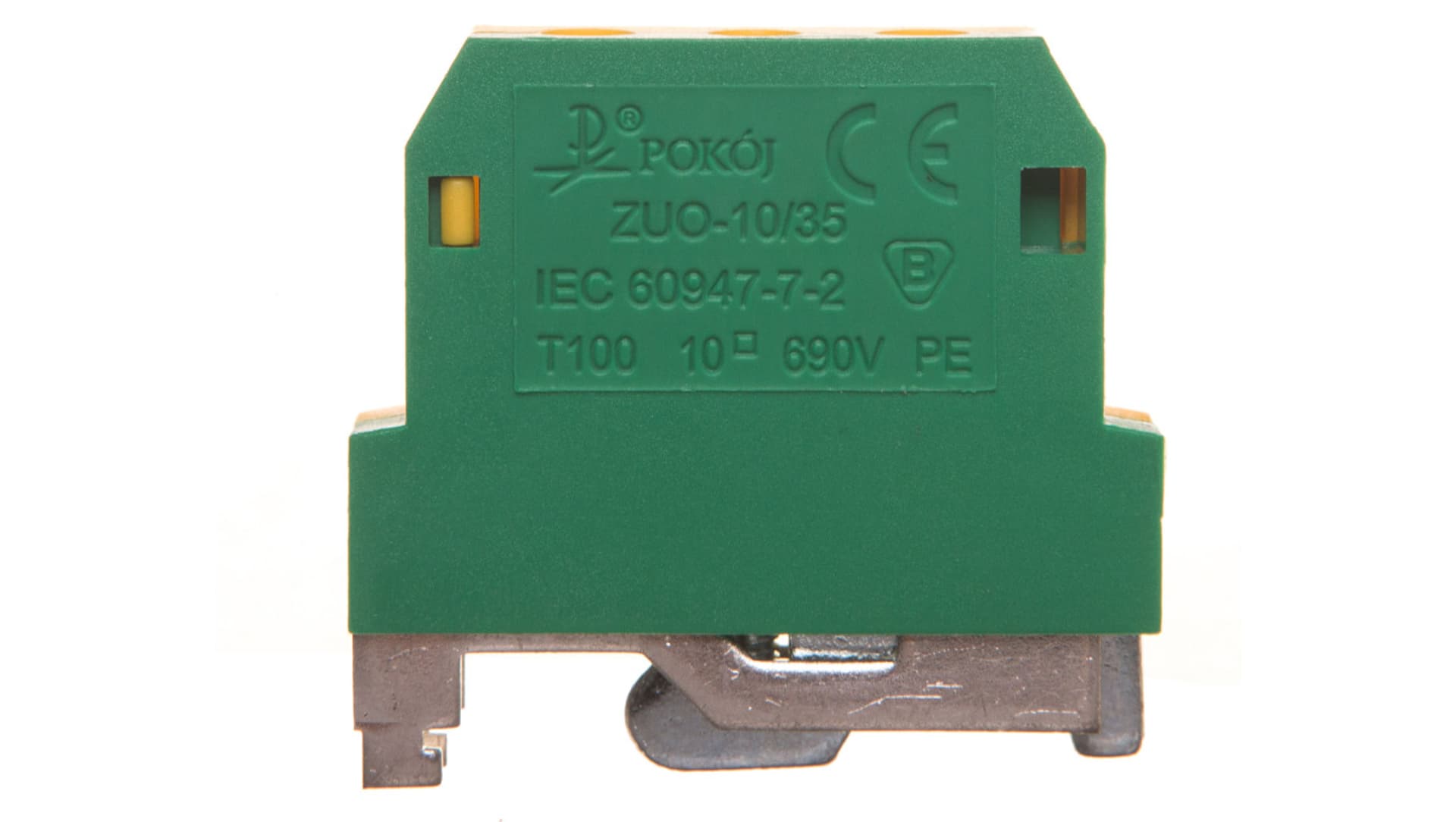 Ergom Złączka szynowa ochronna 10mm2 żółto-zielona ZUO 10/35 R33RA-01020100423 R33RA-01020100423
