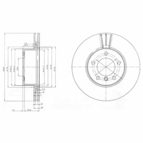 Tarcza hamulcowa DELPHI BG3998C