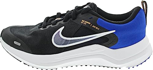 Nike Downshifter 12 sneakersy chłopięce, Czarno-biały Racer Blue Laser Orange, 35.5 eu