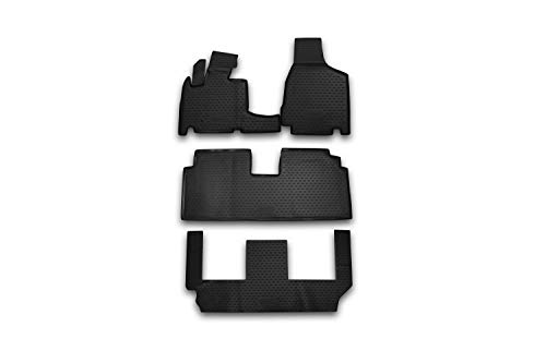 Element Dywaniki gumowe, dokładnie dopasowane dywaniki Chrysler Grand Voyager RT 2008-4-częściowe, 3 rzędy