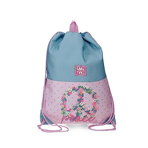Roll Road Peace Plecak Torba Wielobarwny 32x42 cms Poliester, Wielobarwny, Talla única, worek na plecak