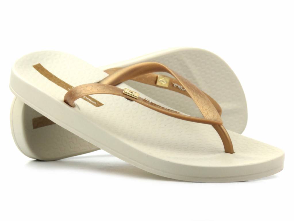 Gumowe japonki damskie IPANEMA 82932, beżowo-złote - Ipanema