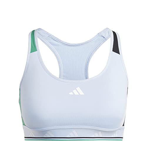 adidas Damski biustonosz treningowy - Medium Support Pwrct Tf Ms Bra, Blue Dawn/White, HR2880, XSDD