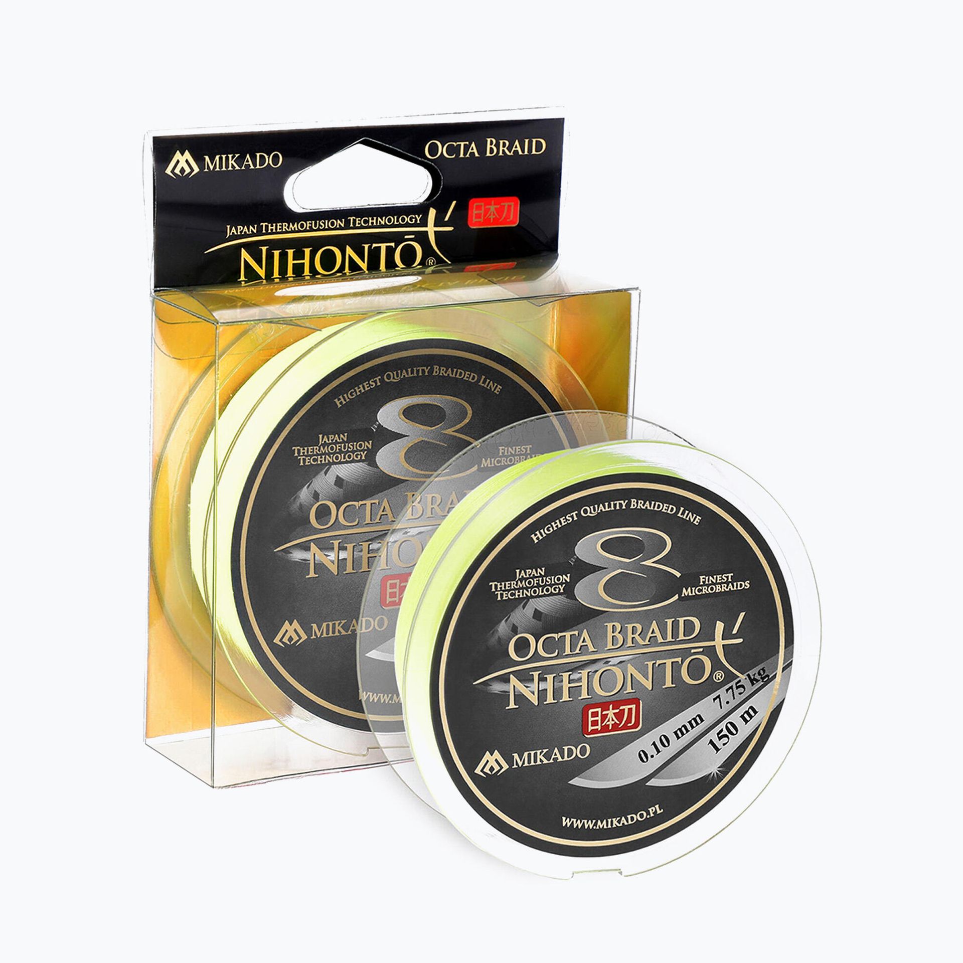 Mikado Nihonto Octa 8 Braid 0,20mm 150m Fluo żółta