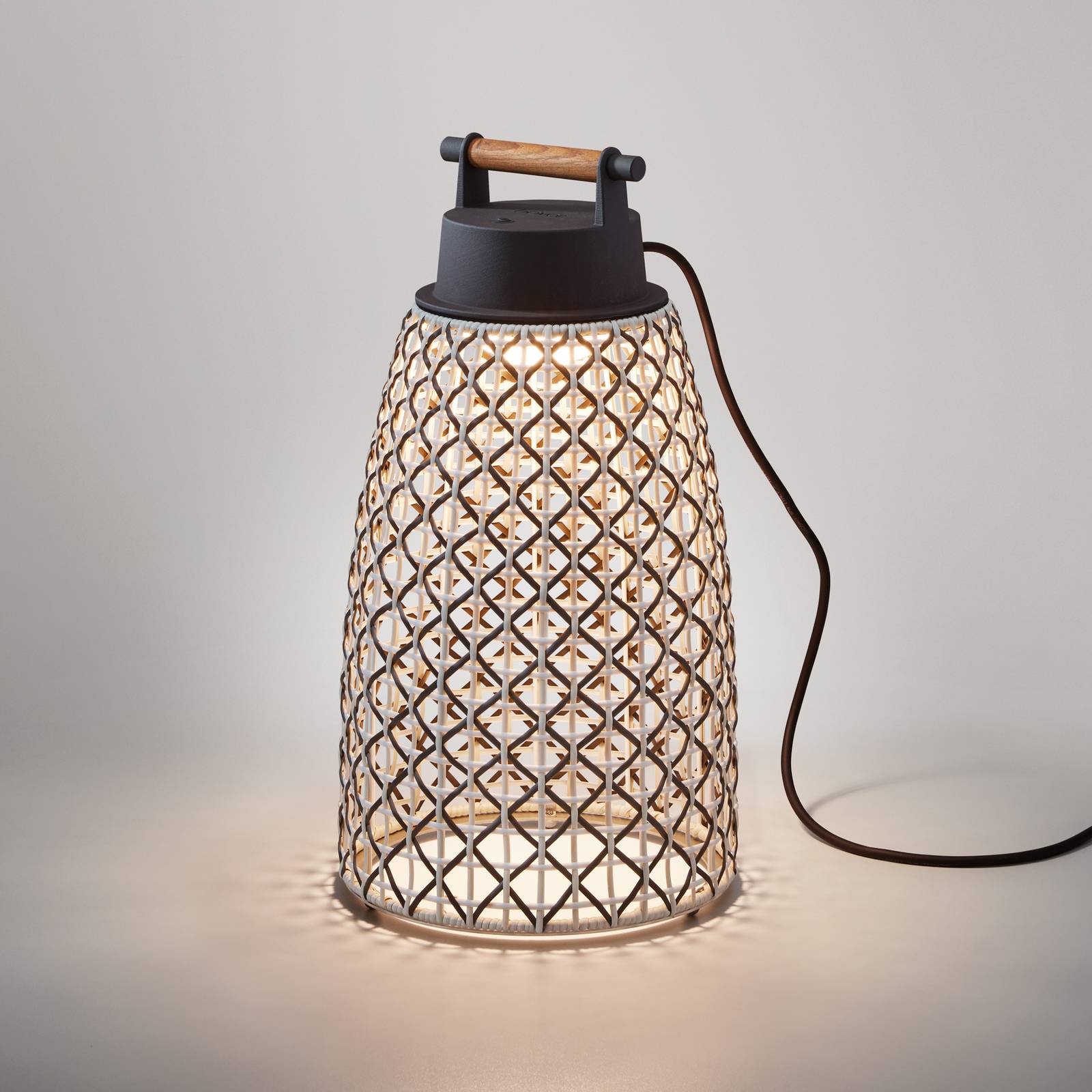 Bover Nans M/49 lampa stołowa LED, brązowa