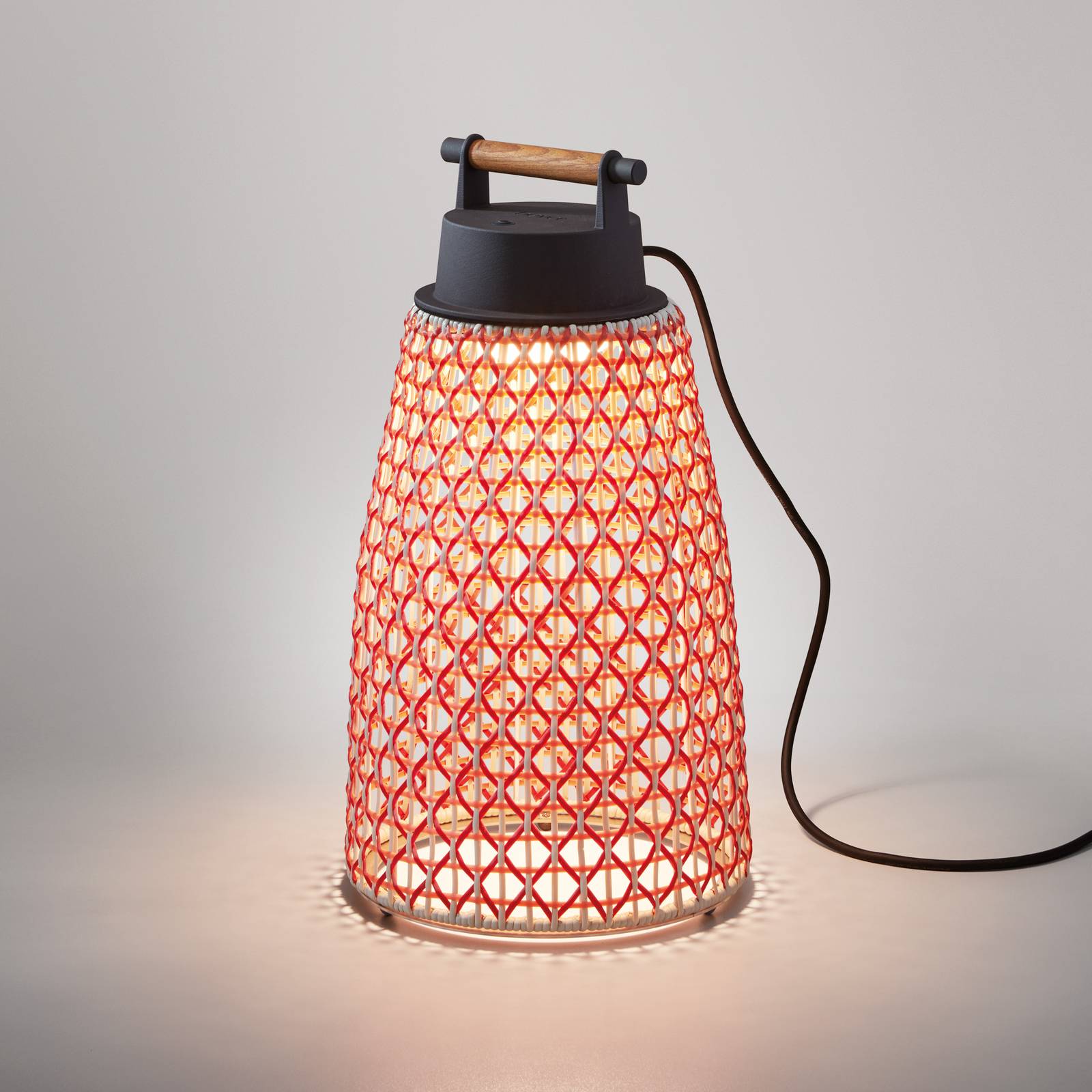 Bover Nans M/49 lampa stołowa LED, czerwona