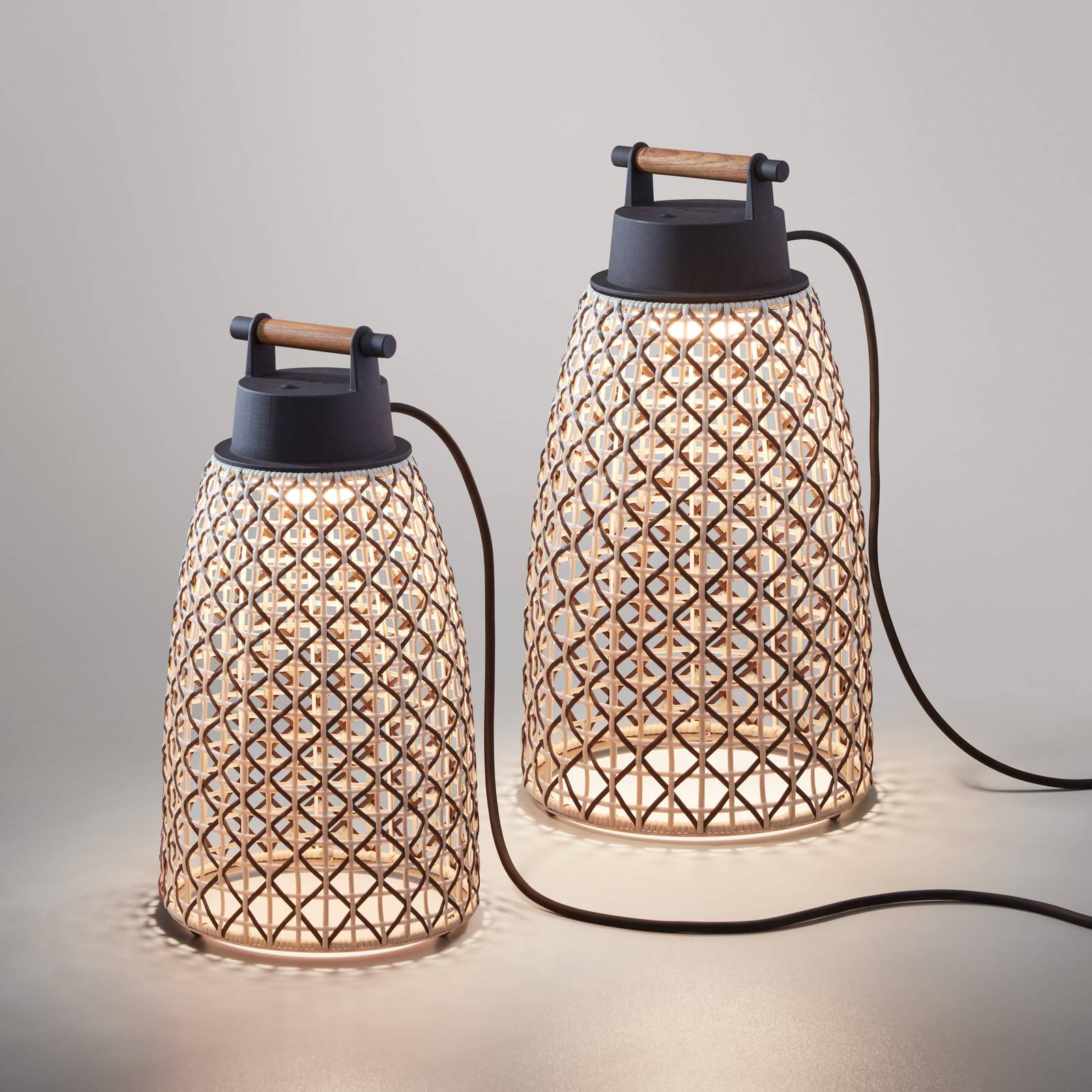 Bover Nans M/41 lampa stołowa LED, brązowa
