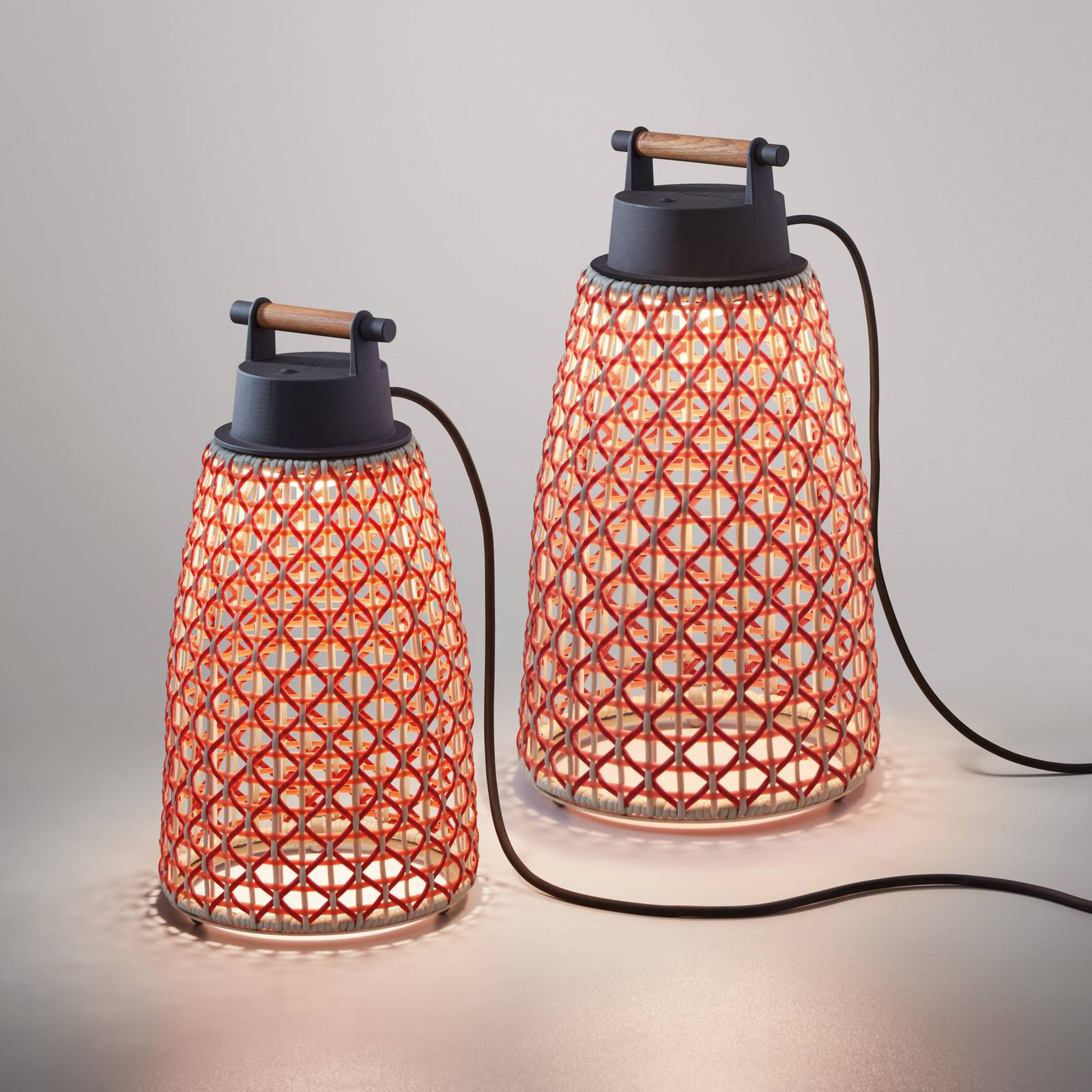 Bover Nans M/41 lampa stołowa LED, czerwona