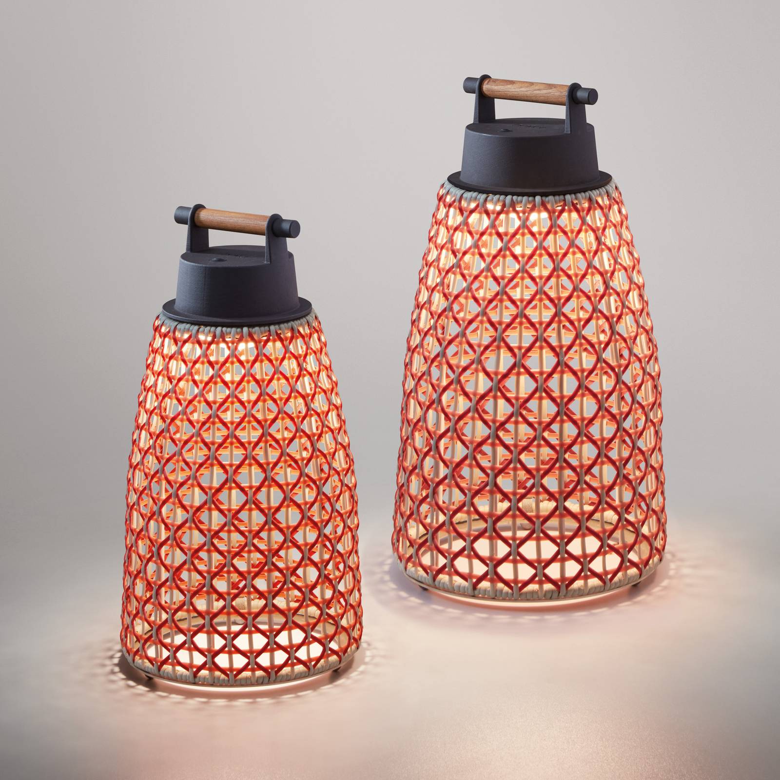 Bover Nans M/41/R lampa stołowa, czerwona