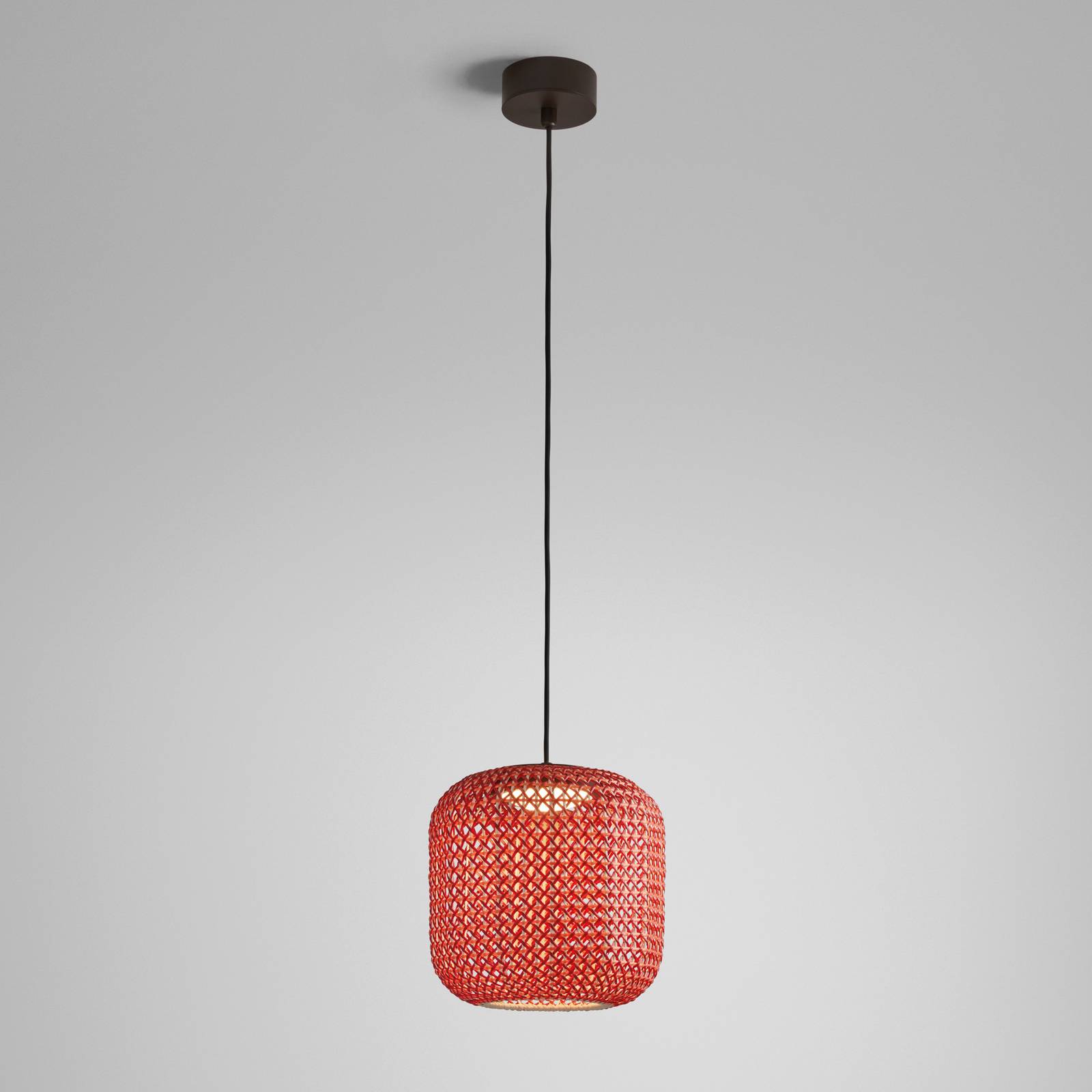 Lampa wisząca zewnętrzna Bover Nans S/31 LED, czerwona