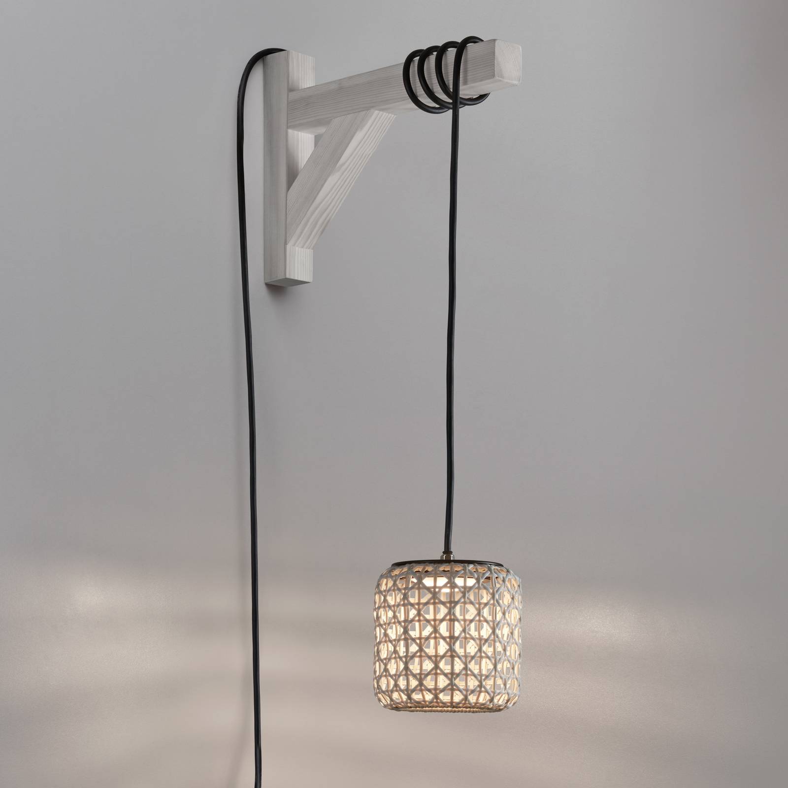 Bover Nans S/16/H żyrandol LED, wtyczka, beżowy