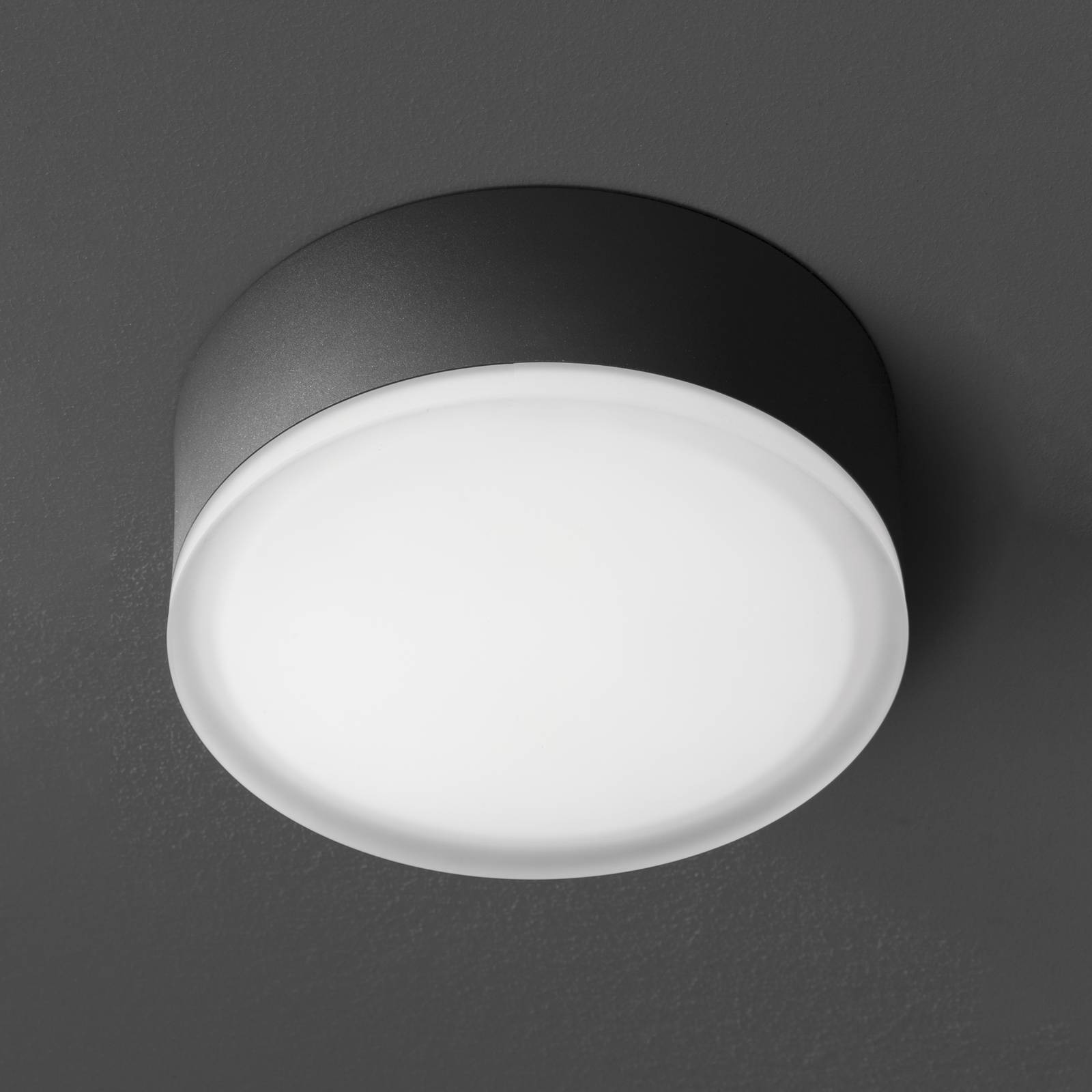 LCD Lampa sufitowa LED 1421 zewnętrzna, grafit Ø20,5cm