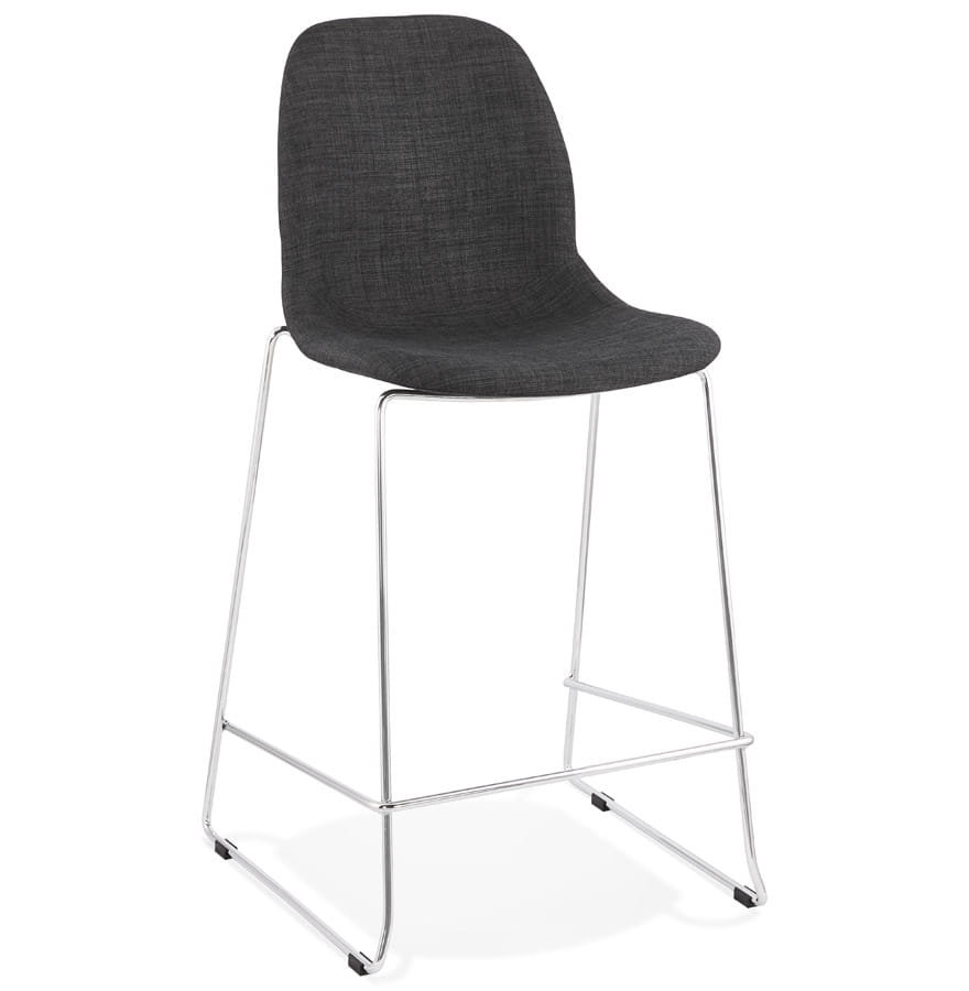 Kokoon Design Krzesło barowe Pablo Mini ciemnoszare nogi chromowane BS02630DGCH