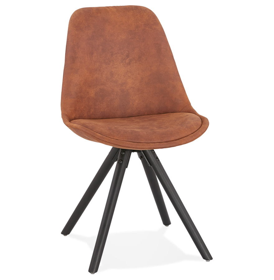 Kokoon Design Krzesło Design Charlie brązowe nogi czarne CH03090BRBL