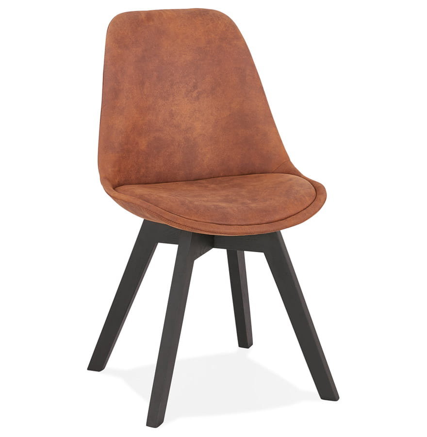 Kokoon Design Krzesło Design Some brązowe nogi czarne CH03110BRBL