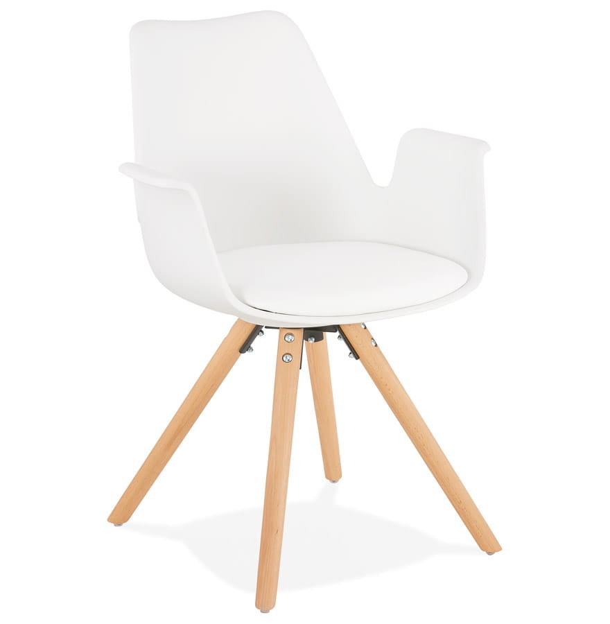 Kokoon Design Krzesło Design Skanor białe nogi drewniane AC02400WHNA