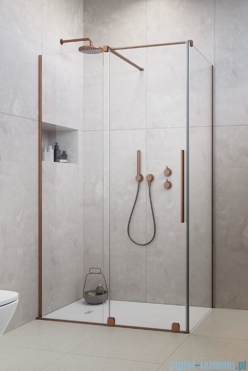 Radaway Furo Kdj Brushed Copper kabina 110x90cm lewa szczotkowana miedź 10104572-93-01L/10110530-01-01/10113090-01-01