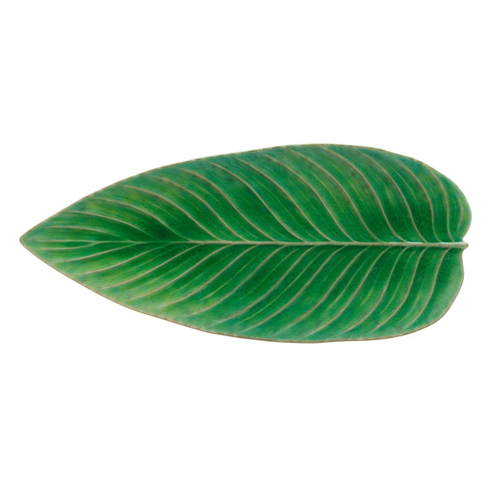 Zielony kamionkowy półmisek Costa Nova Riviera, 40x17 cm