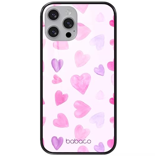 ERT GROUP etui na telefon Apple Iphone 13 MINI, case oryginalny i oficjalnie licencjonowany przez Babaco, wzór Hearts 005, wykonany z hartowanego szkła, etui ochronne