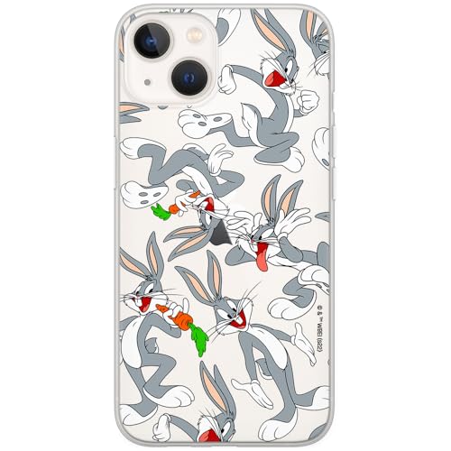 ERT GROUP etui na telefon Iphone 13 MINI, case oryginalny i oficjalnie licencjonowany przez Looney Tunes, wzór Bugs 013, optymalnie dopasowane, plecki z TPU częściowo przeźroczyste