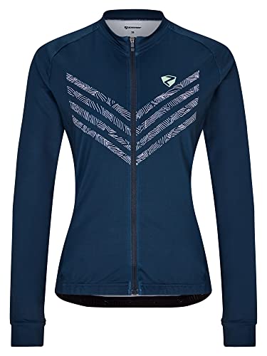 Ziener Narla damska koszulka rowerowa/trykot rowerowy – rower górski, rower wyścigowy – oddychająca, szybkoschnąca, elastyczna, z długim rękawem (1 opakowanie)