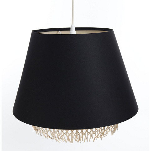 Czarna lampa wisząca boho nad stół - A345 D1-H35