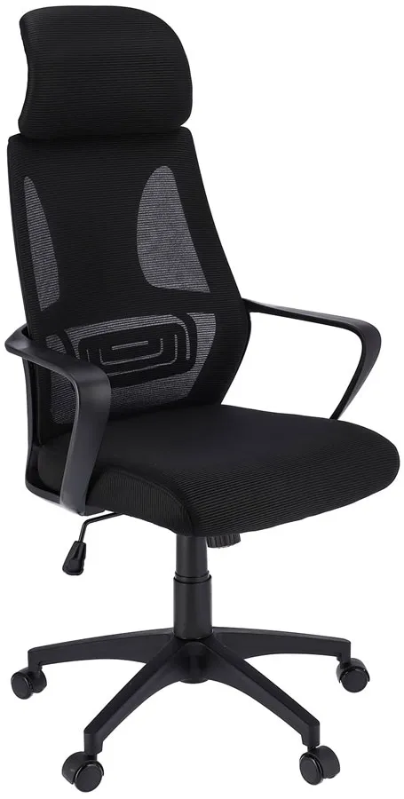 Elior Czarne nowoczesne krzesło biurowe obrotowe ergonomiczne R8-A49