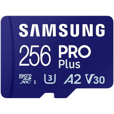 Karta pamięci Samsung Micro SDXC PRO Plus 256GB UHS-I U3 (180R/130W + SD adapter (MB-MD256SA/EU)