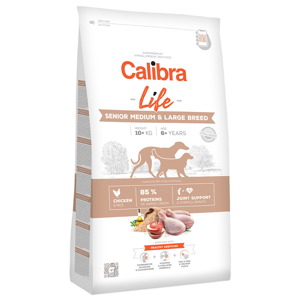Calibra Dog Life Senior Średni i Duży Kurczak - 12 kg