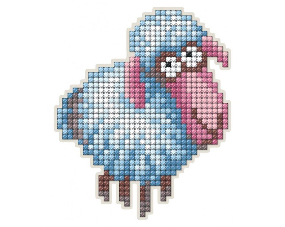 Diamentowa mozaika z magnesem owieczka