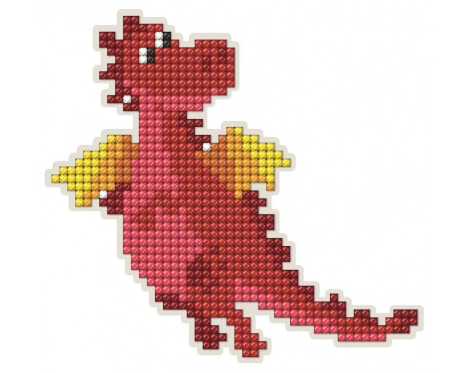 Diamentowa mozaika z magnesem smok 2