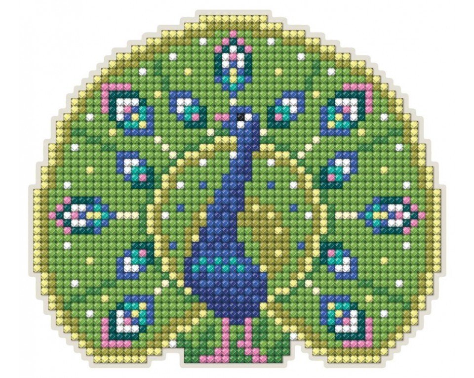 Mozaika diamentowa z magnesem, paw