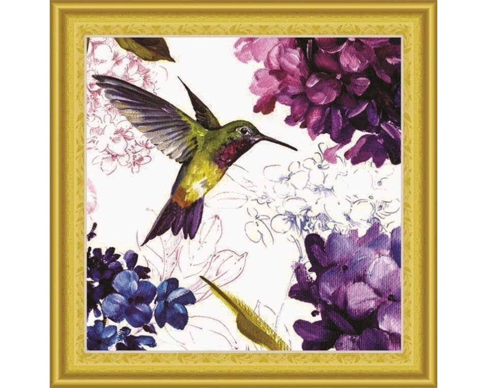Mozaika diamentowa, koliber, 30x30 cm