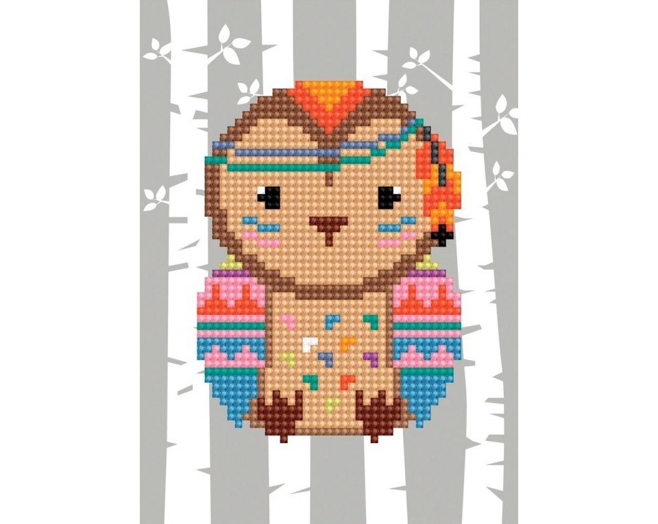 Diamentowa mozaika sowa