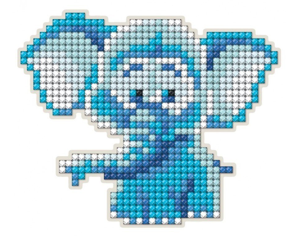 Diamentowa mozaika z magnesem słoń