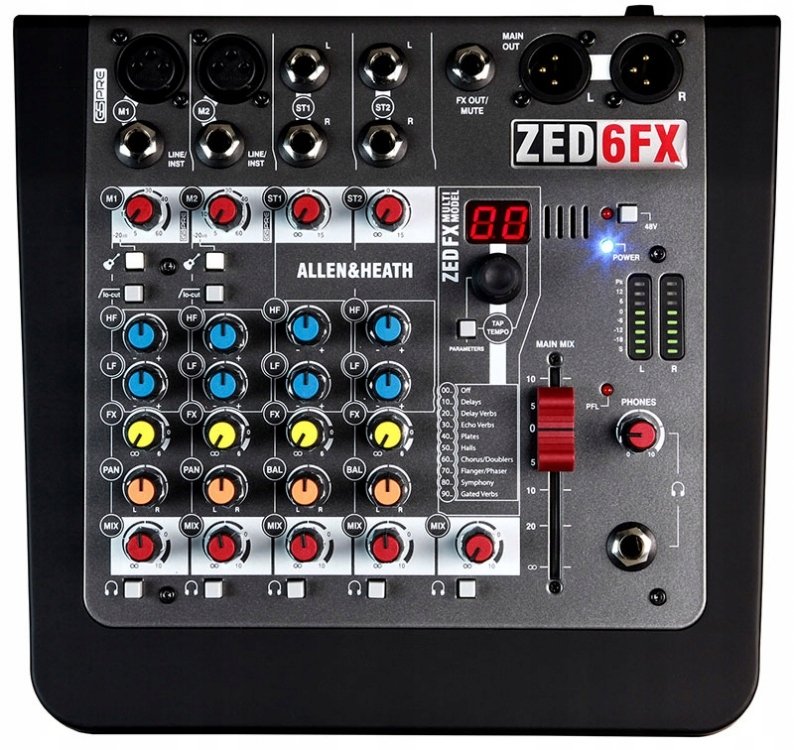 ALLEN & HEATH ZED 6 FX MIKSER AUDIO ANALOGOWY
