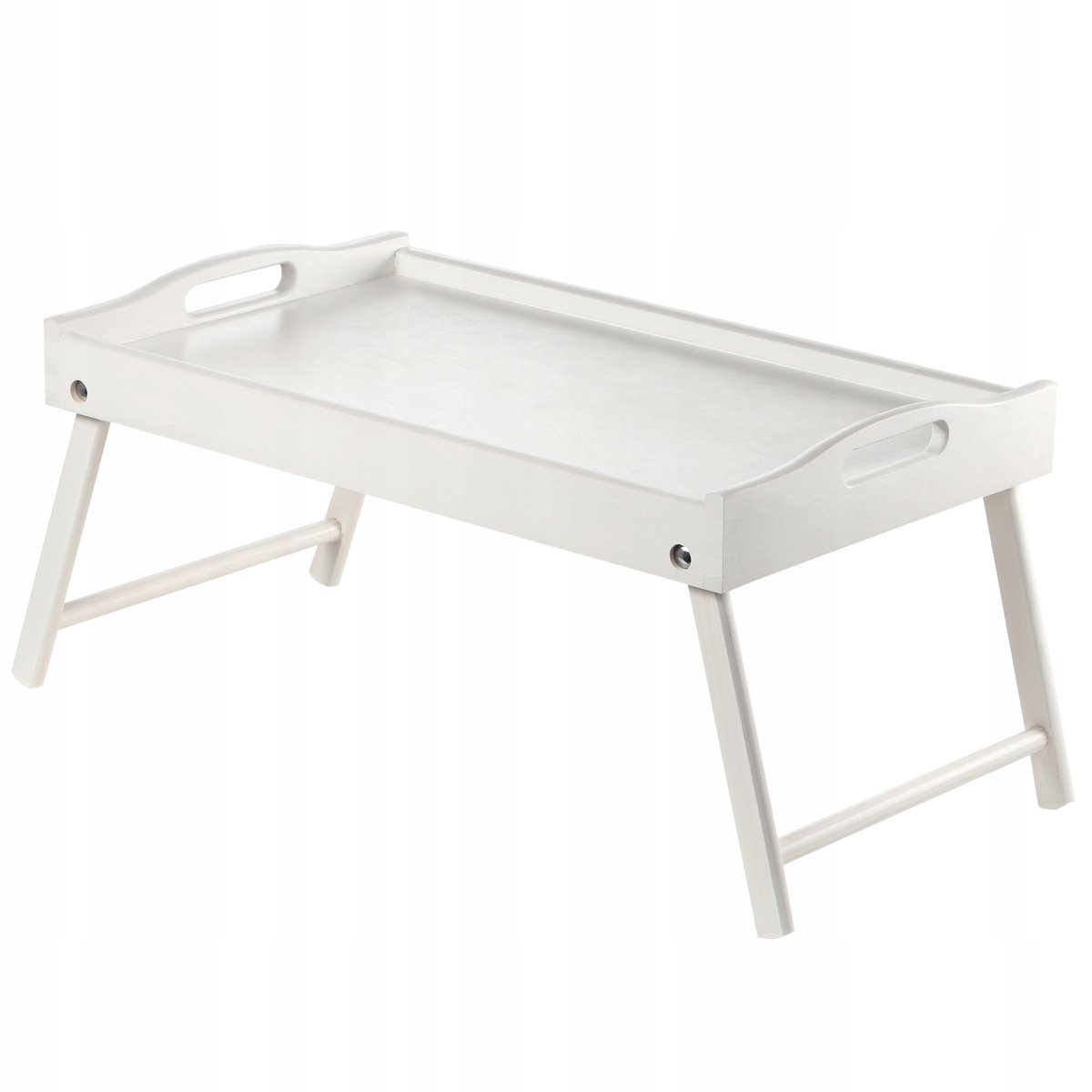 Stolik śniadaniowy, pod laptopa, 50 cm, biały