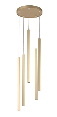 Sopel Koło lampa wisząca 5-punktowa złota 33627