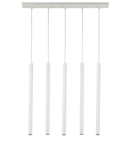 Sopel Prosty lampa wisząca 5-punktowa biała 33616