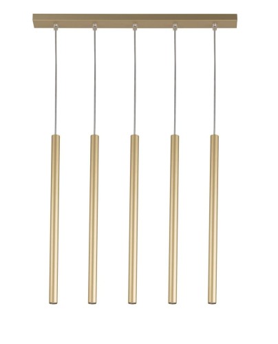 Sopel Prosty lampa wisząca 5-punktowa złota 33617